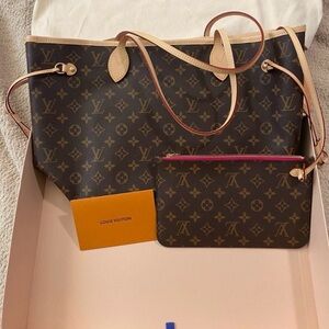 ‼️🛑SOLD🛑‼️Louis Vuitton Dark Brown Monogram Tote with Pouch
